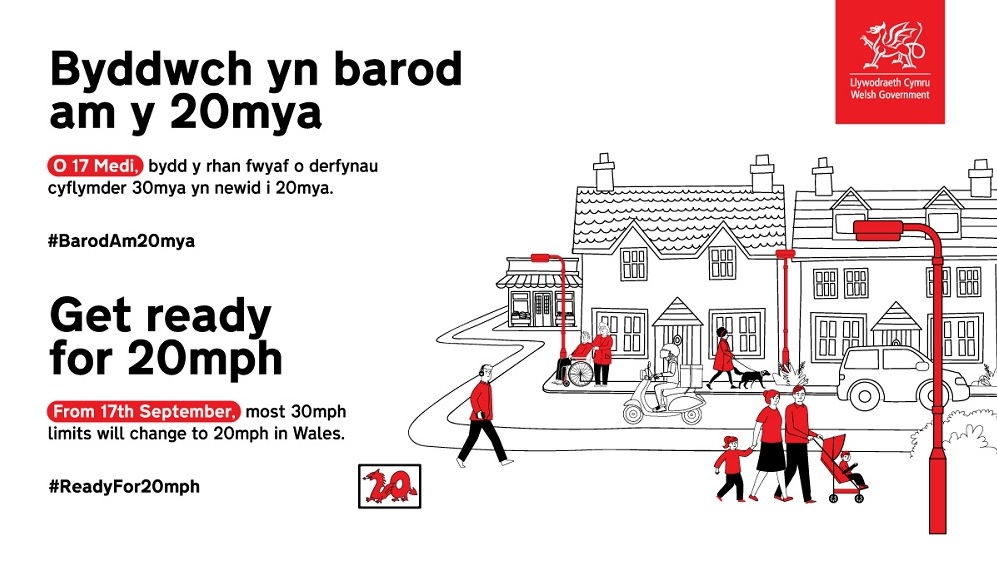 Public notice on proposed exemptions to Welsh Government default 20mph speed limit