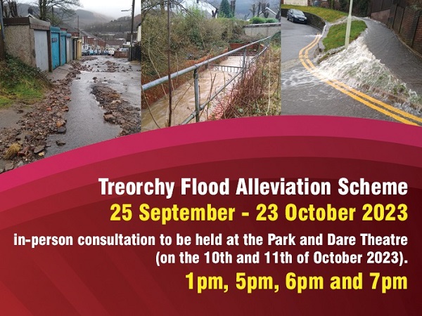 Have your say on future flood alleviation measures for Treorchy