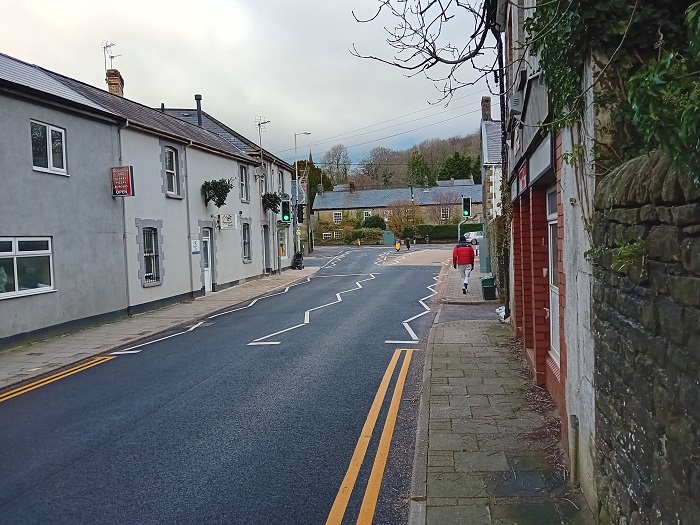 Pedestrian crossing installation in Llanharan now complete