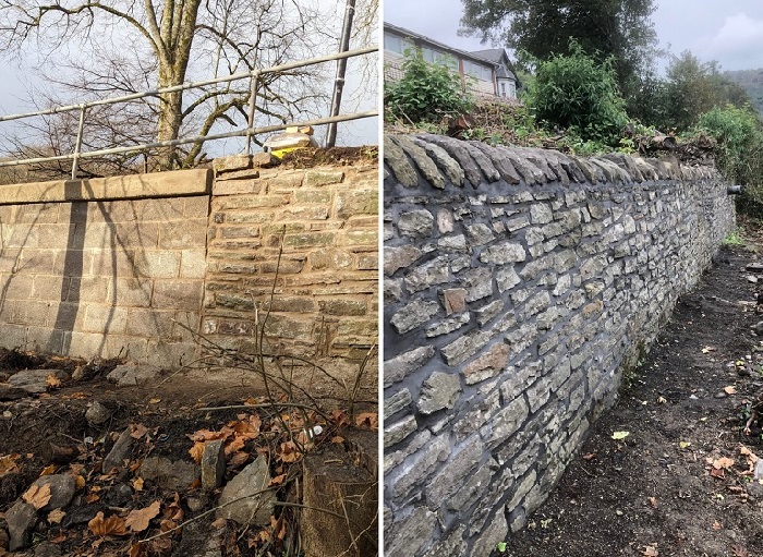 Second section of river wall repairs at Berw Road now complete