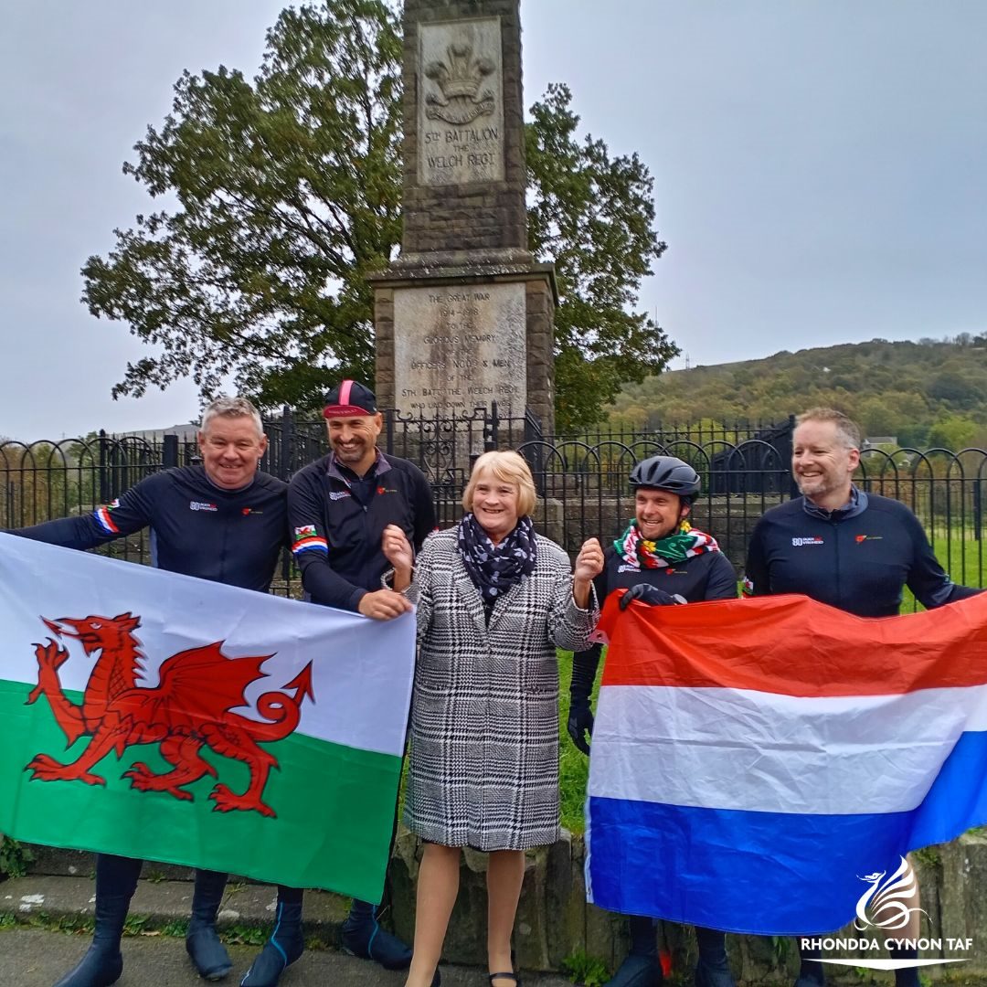 Cyclists Embark on Commemorative Journey from Pontypridd to 's-Hertogenbosch